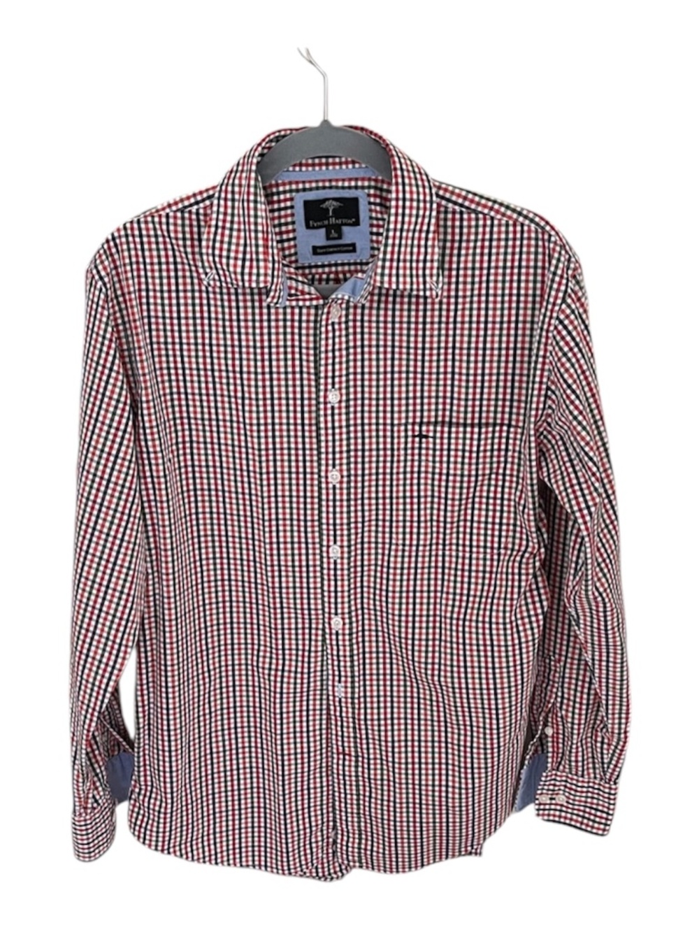 Fynch Hatton men's long sleeve button down shirt size large.
